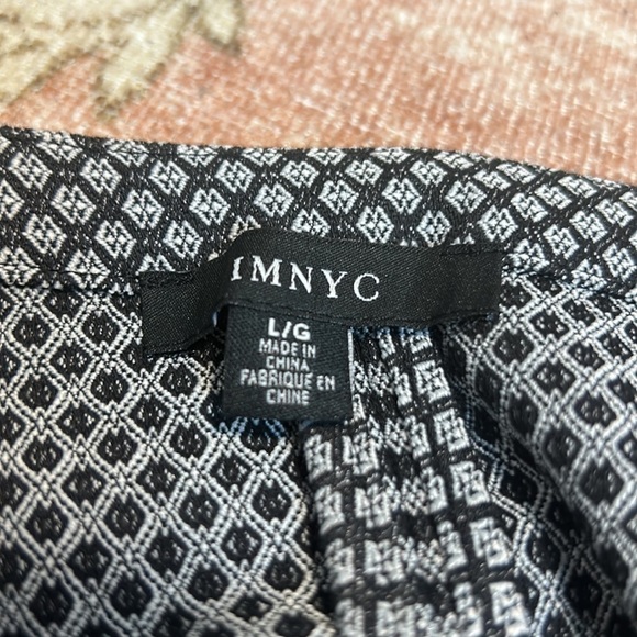 IMNYC Isaac Mizrahi Black/White Blazer Jacket Sz L - Picture 5 of 7